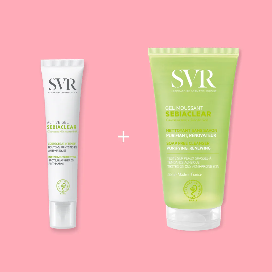 SEBIACLEAR Active Gel + Gel Moussant free - zestaw
